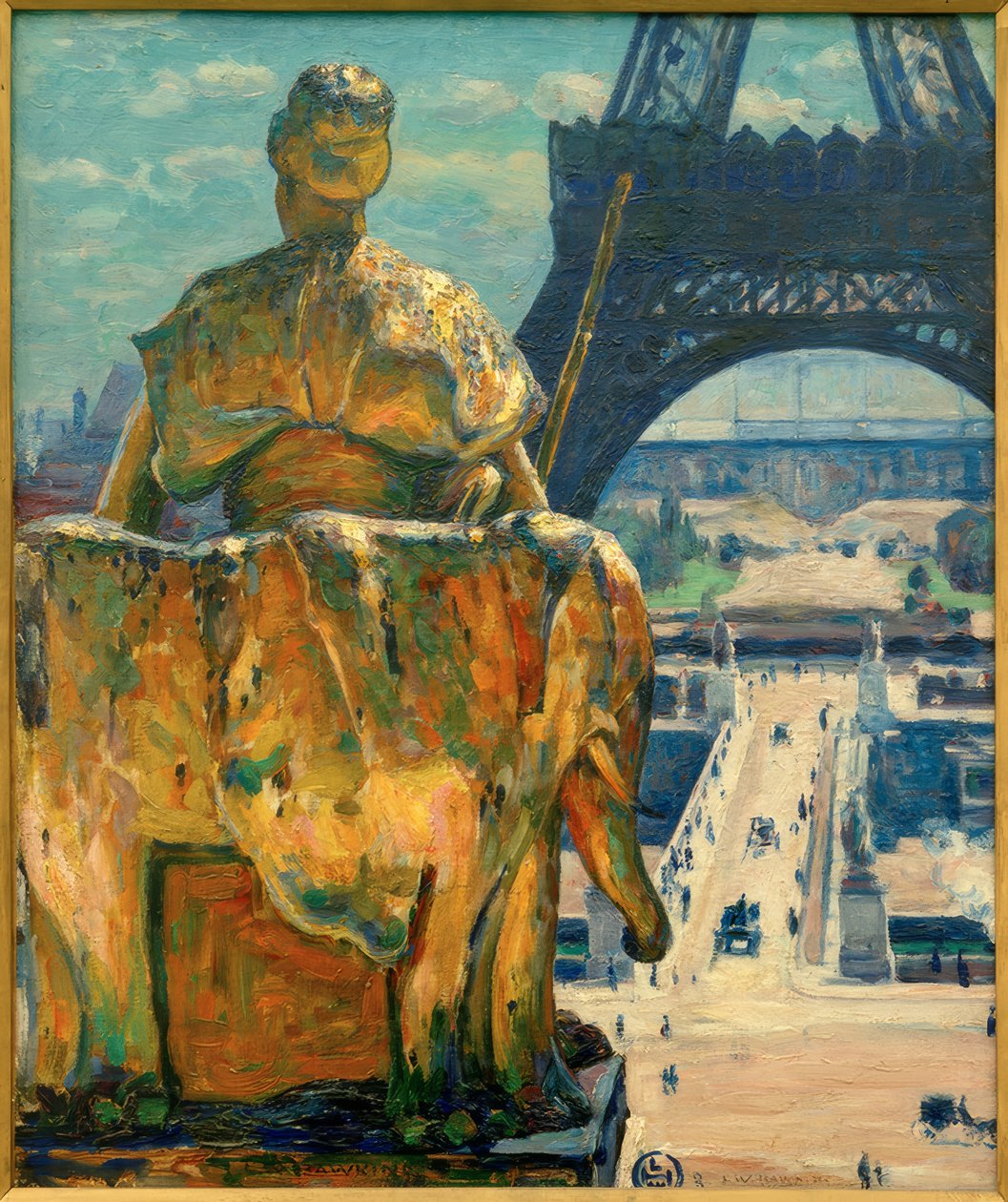 La torre Eiffel, vista desde el Trocadero de Louis Welden Hawkins