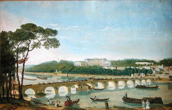 Visita del Rey y la Reina de Nápoles al Château de Saint-Cloud, mayo 1830 de Louis Ducis