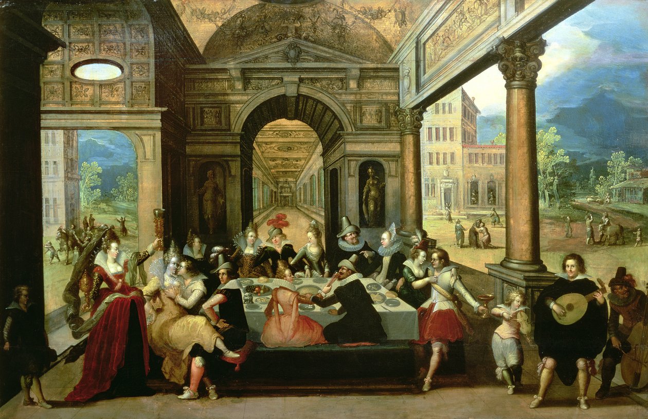 La Parábola del Hijo Pródigo, 1600-20 de Louis de Caullery