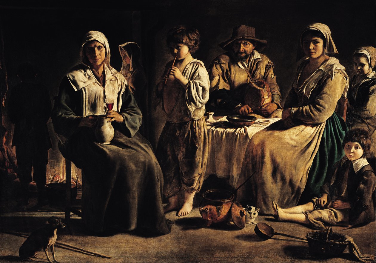 Familia campesina en un interior, c.1643 de Louis le Nain