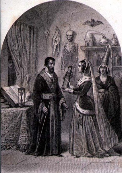 Un Cliente Visita a un Hechicero, grabado por Philibert Langlois de Louis (after) Marckl