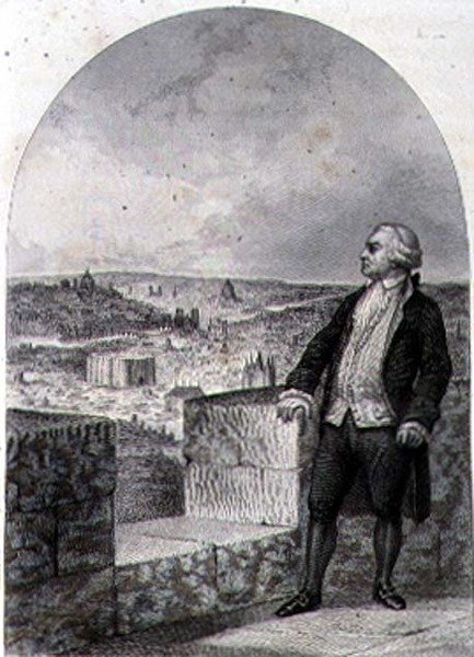 Honoré Gabriel Riqueti, Conde de Mirabeau en las murallas de París, grabado por Philibert Langlois de Louis (after) Marckl