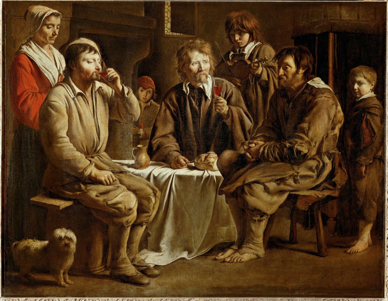 Una comida de campesinos ... de Louis (attr. to) Le Nain