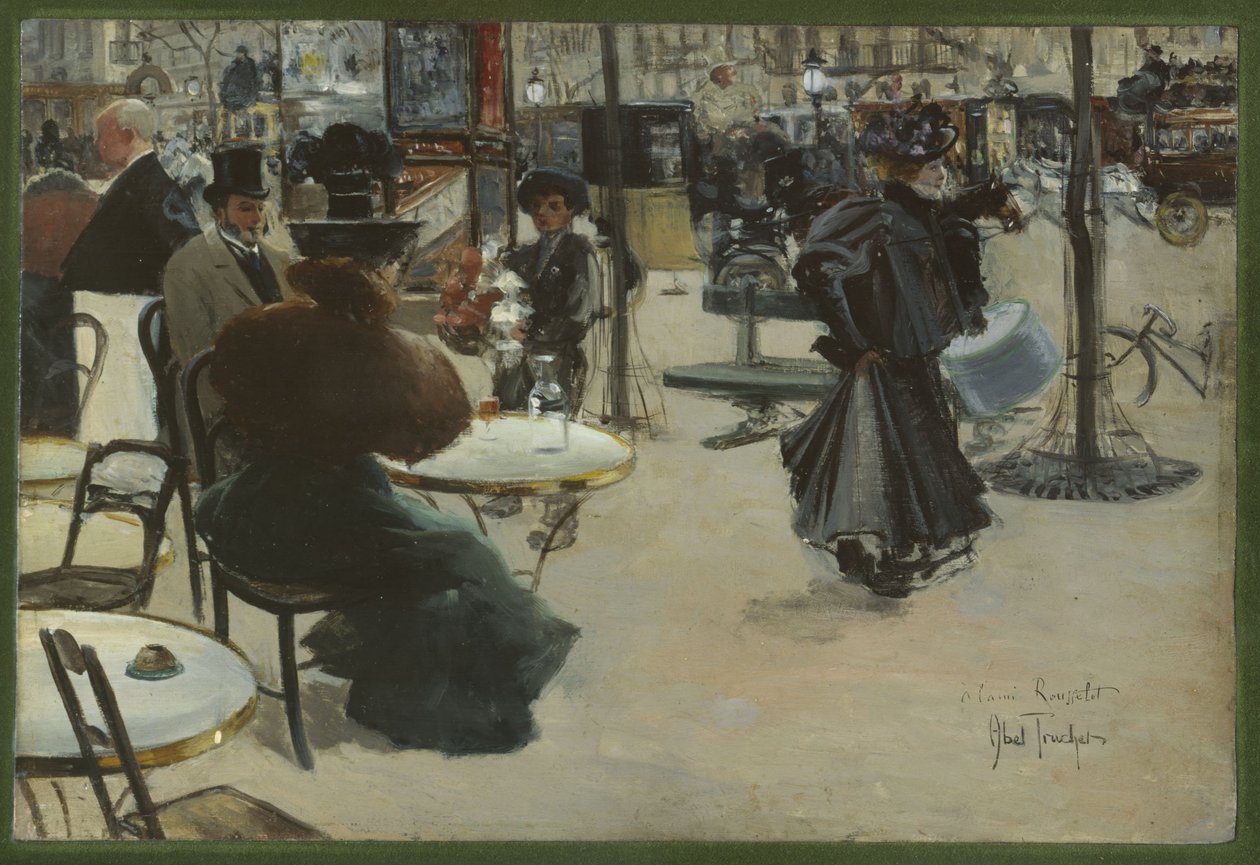 Escena callejera, también conocida como Terraza de un café, ca. 1895 (óleo sobre madera) de Louis Abel Truchet