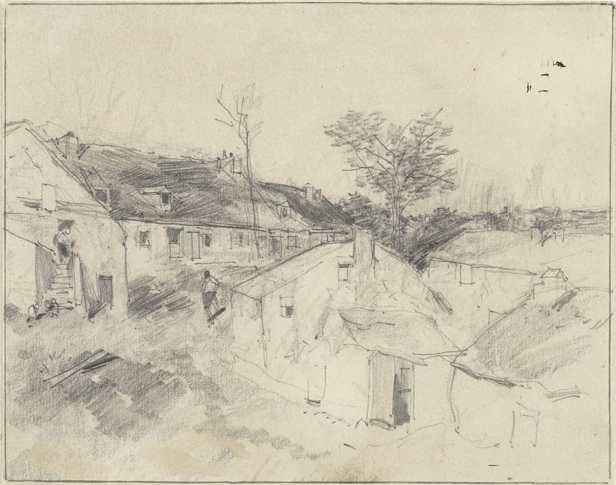 Vista del pueblo de Louis Adolphe Hervier