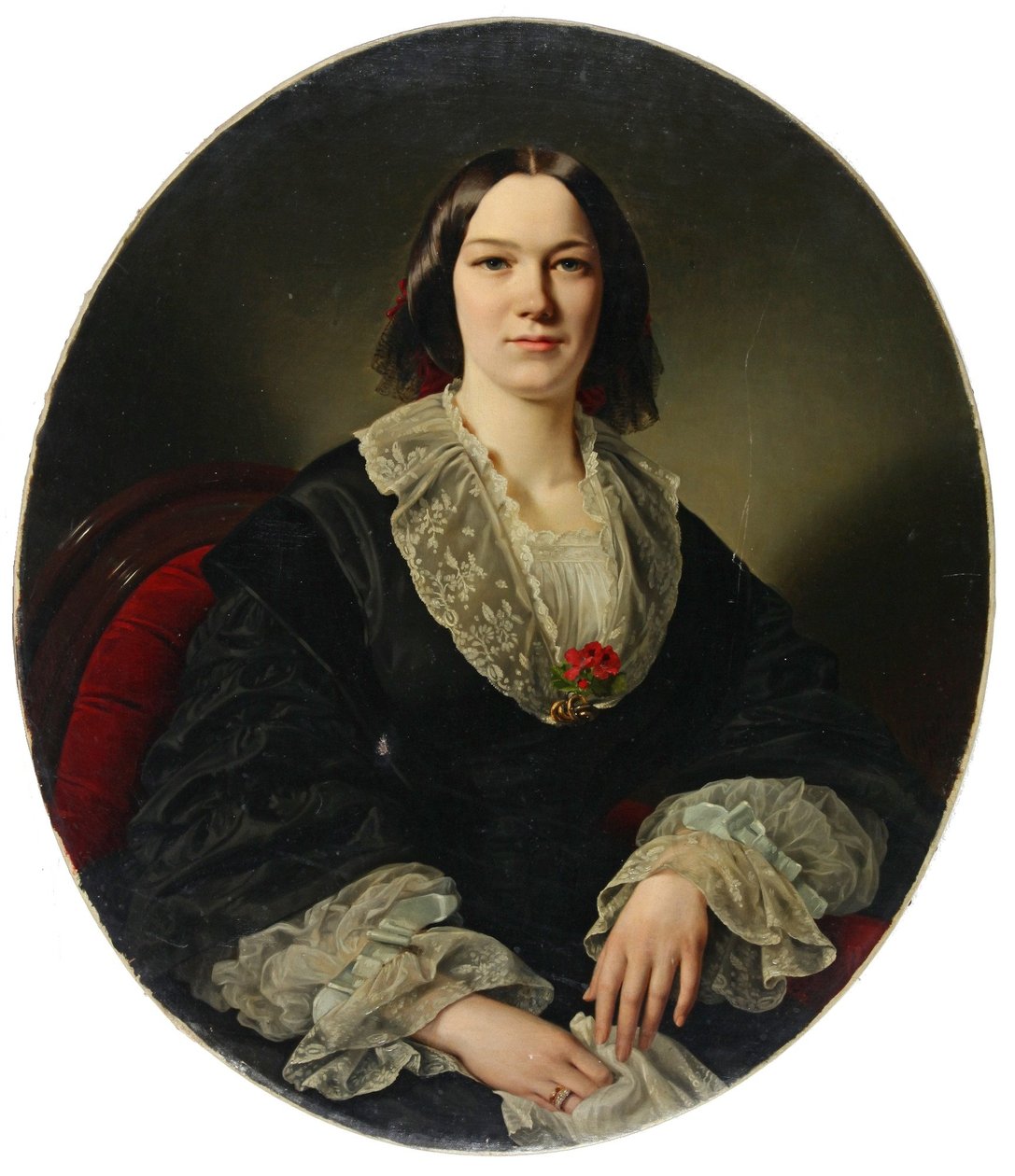 Retrato de Maria Suwarina Rebekka Thyen, n. Wilkens de Louis Ammy Blanc