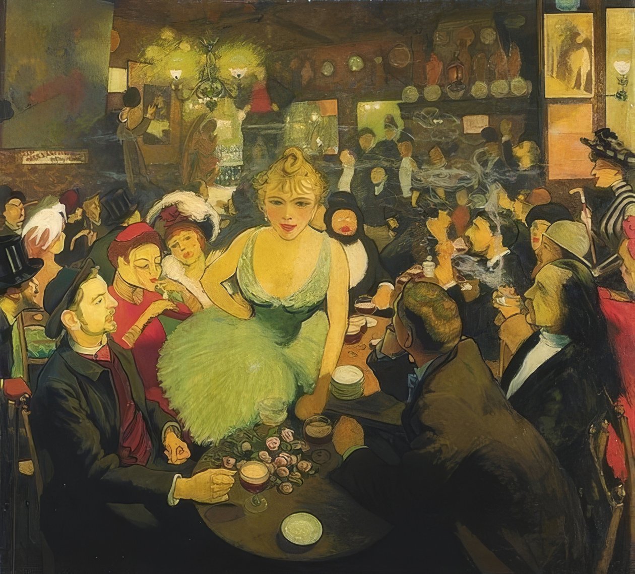 En el club Le Mirliton de Aristide Bruant de Louis Anquetin