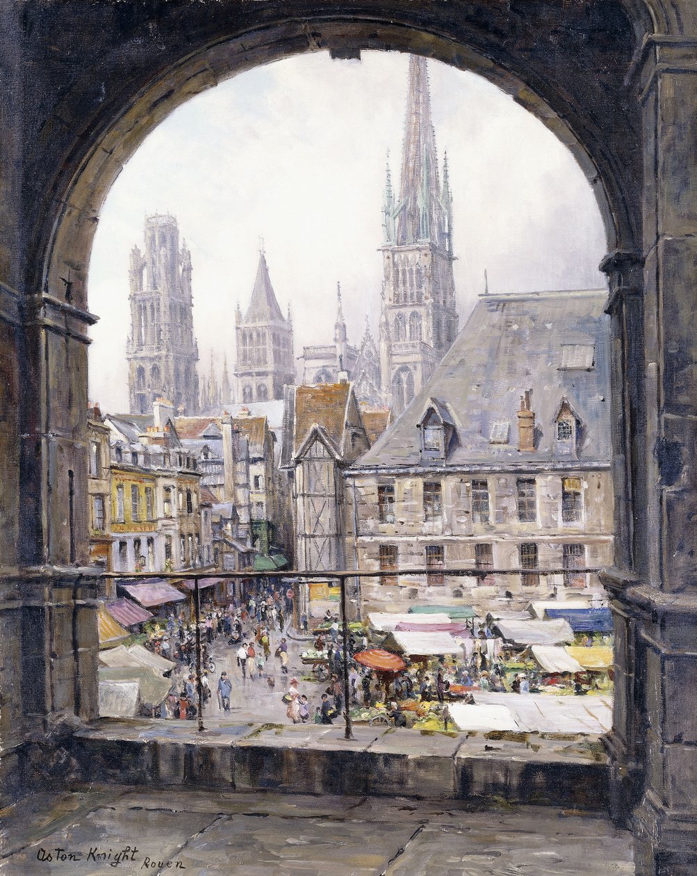 Plaza del Mercado, Rouen de Louis Aston Knight