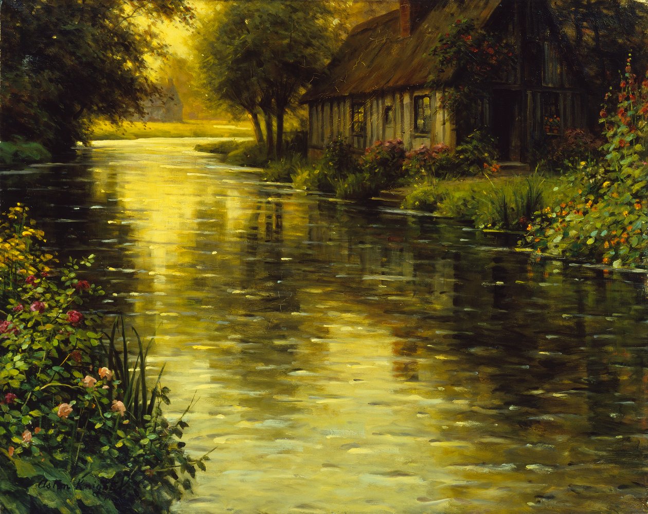 La hora dorada (óleo sobre lienzo) de Louis Aston Knight