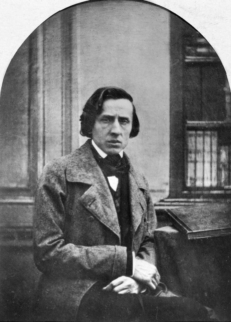 Compositor y pianista polaco Frederic Chopin de Louis Auguste Bisson