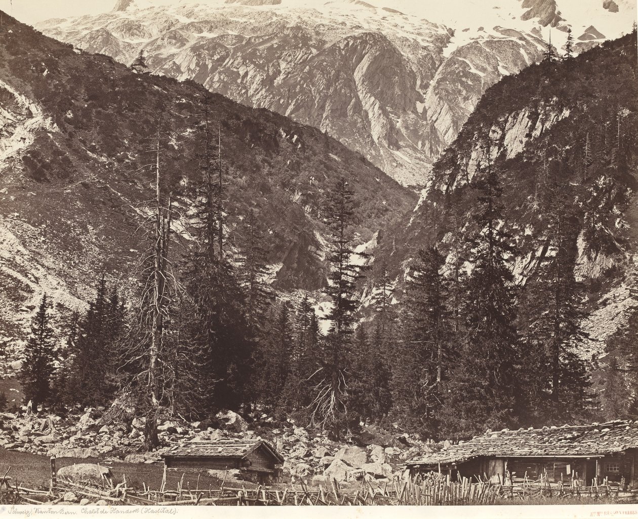 Chalet de Handeck, Valle de Hasli, Cantón de Berna, Suiza de Louis Auguste Bisson and Auguste Rosalie Bisson