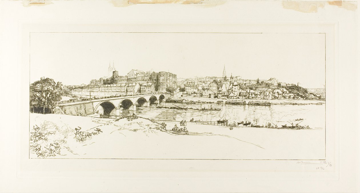 Angers: Vista panorámica de Louis Auguste Lepère