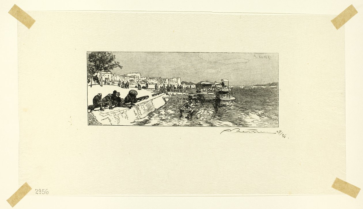 Muelle de Bercy, plato dos de Le Long de la Seine et des Boulevards de Louis Auguste Lepère