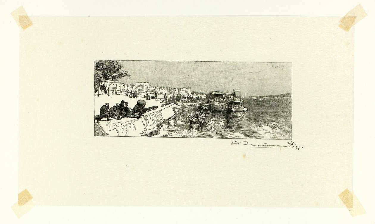 Muelle de Bercy, plato dos de Le Long de la Seine et des Boulevards de Louis Auguste Lepère