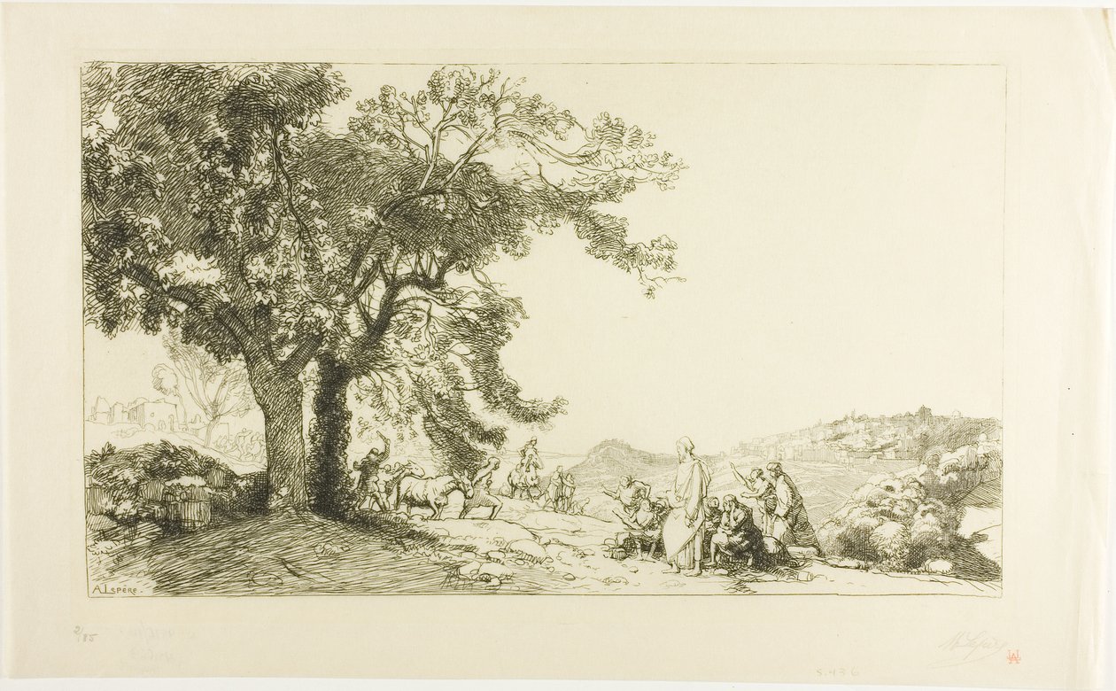 Cristo en la mañana del Domingo de Ramos de Louis Auguste Lepère