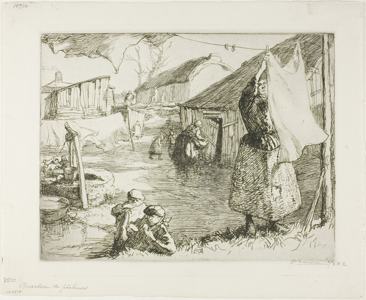 Barrio de Pescadores de Louis Auguste Lepère