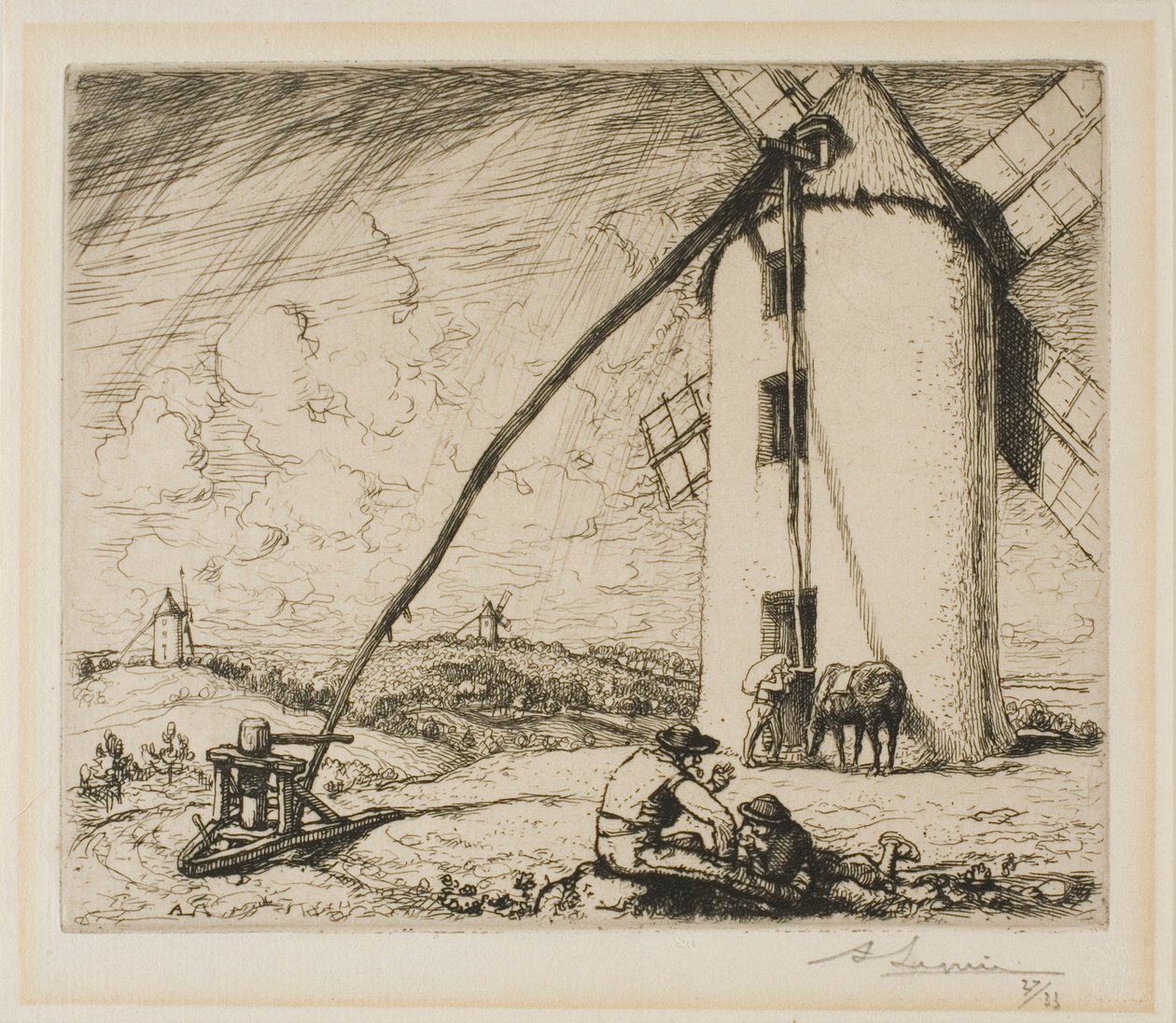 Le Moulin des Chapelles de Louis Auguste Lepère