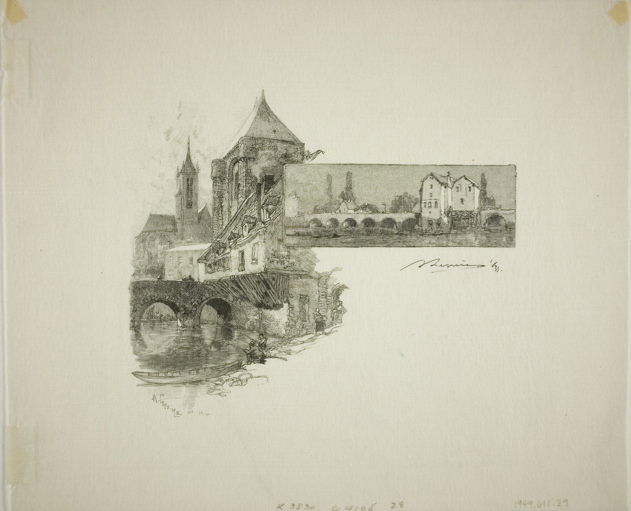 Moret: el molino de madera de Louis Auguste Lepère