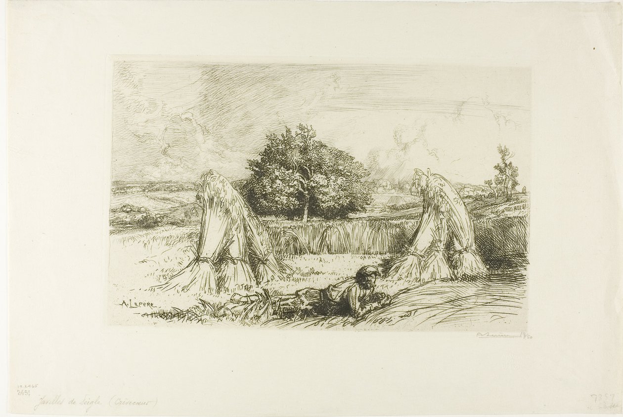 Gavillas de centeno de Louis Auguste Lepère