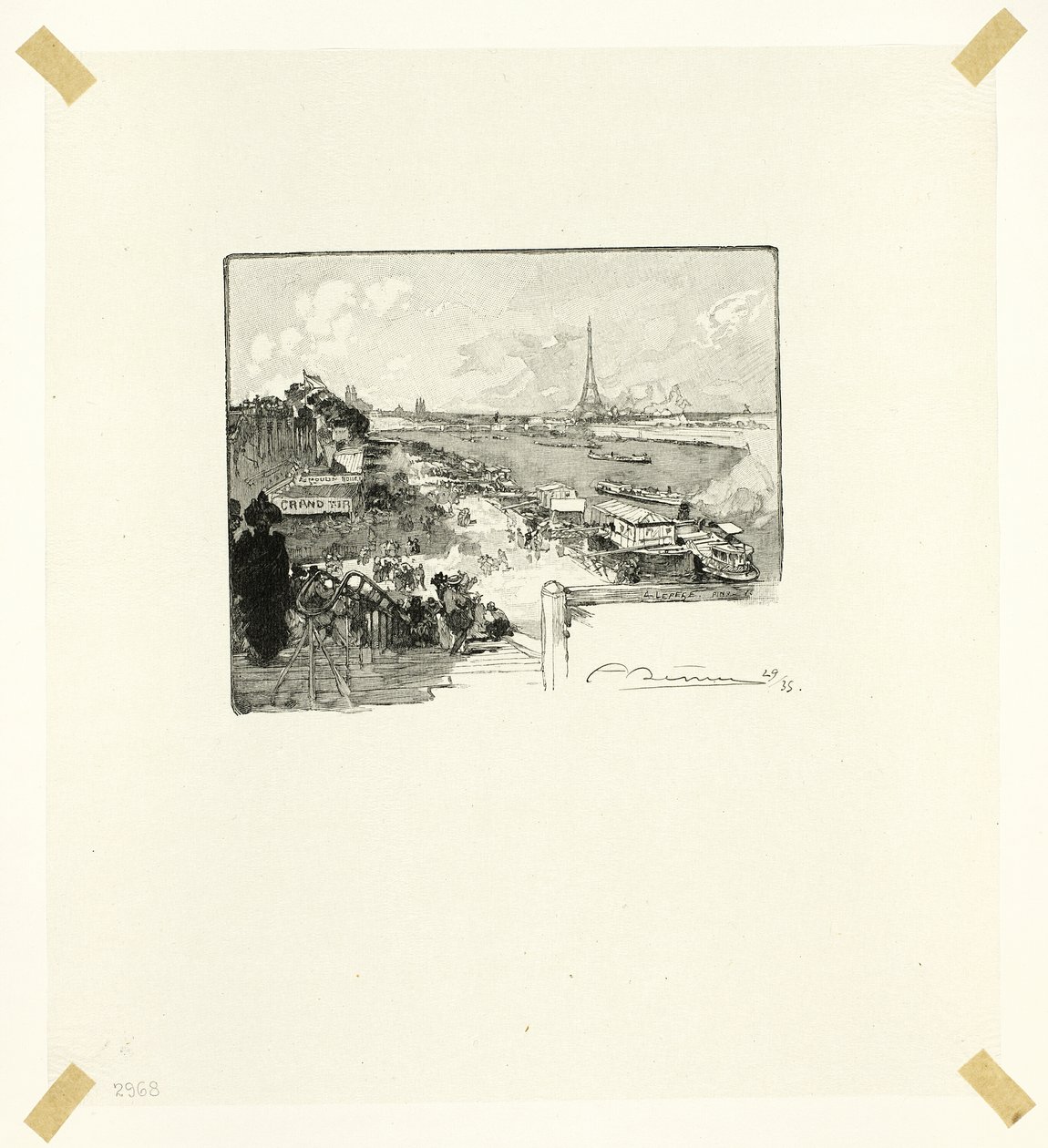 El Amanecer, lámina catorce de Le Long de la Seine et des Boulevards de Louis Auguste Lepère