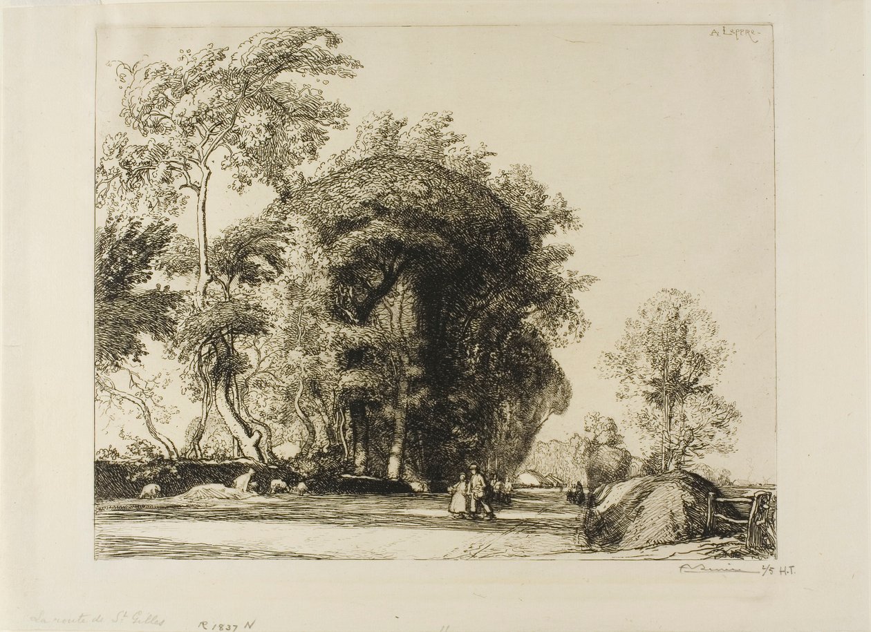 El camino a St. Gilles de Louis Auguste Lepère