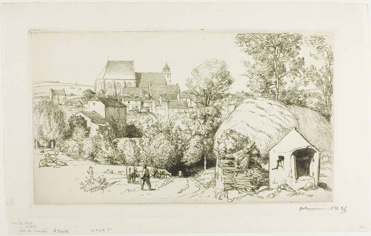 Vista de Verdelot de Louis Auguste Lepère