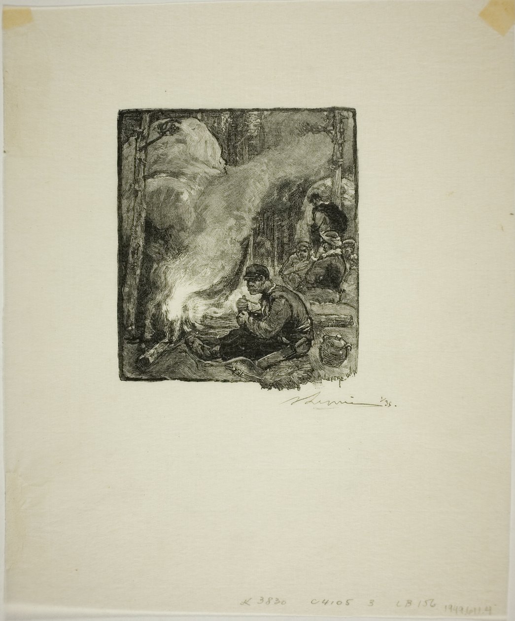 Comida de los leñadores de Louis Auguste Lepère