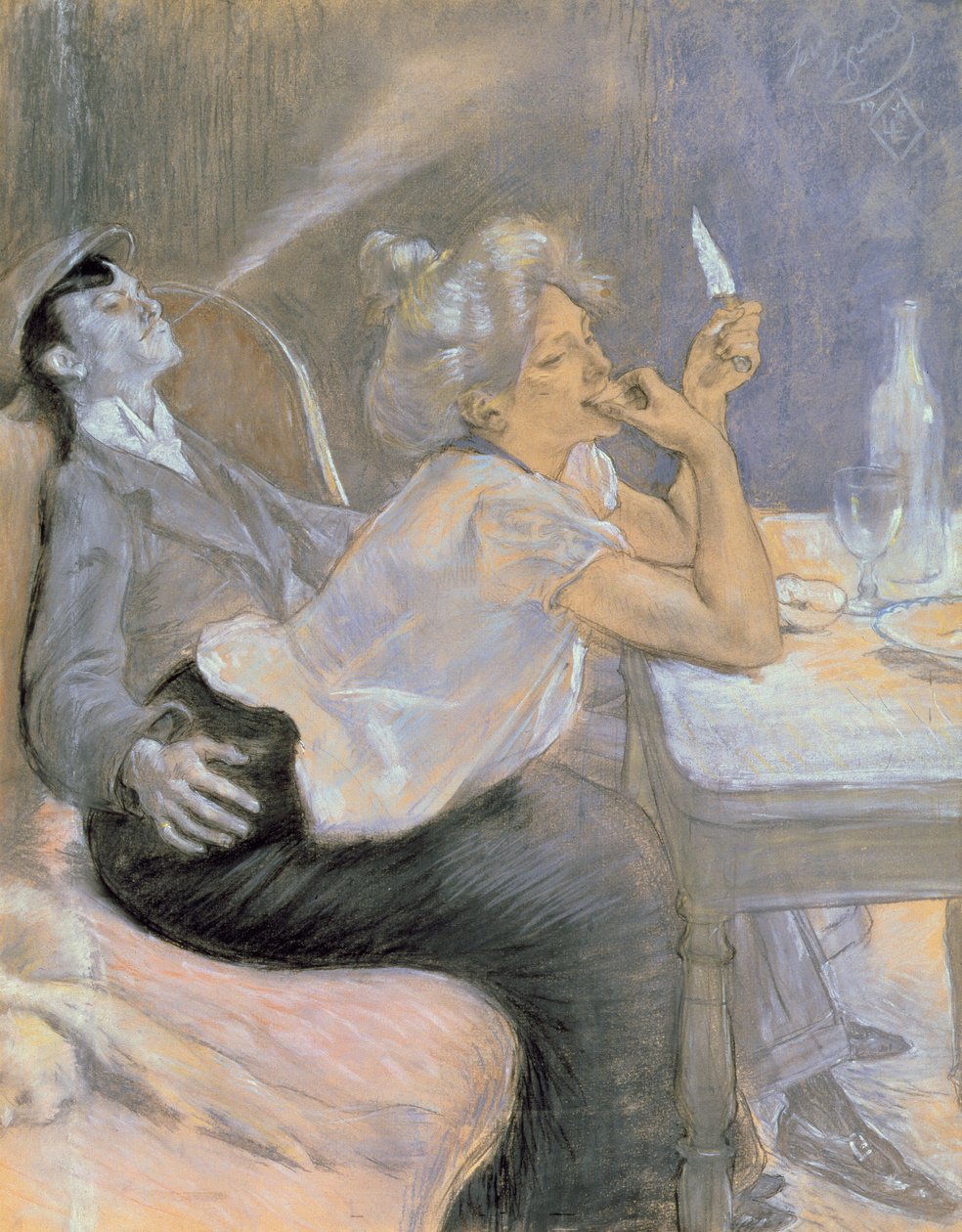 La cena de los apaches de Louis Auguste Mathieu Legrand