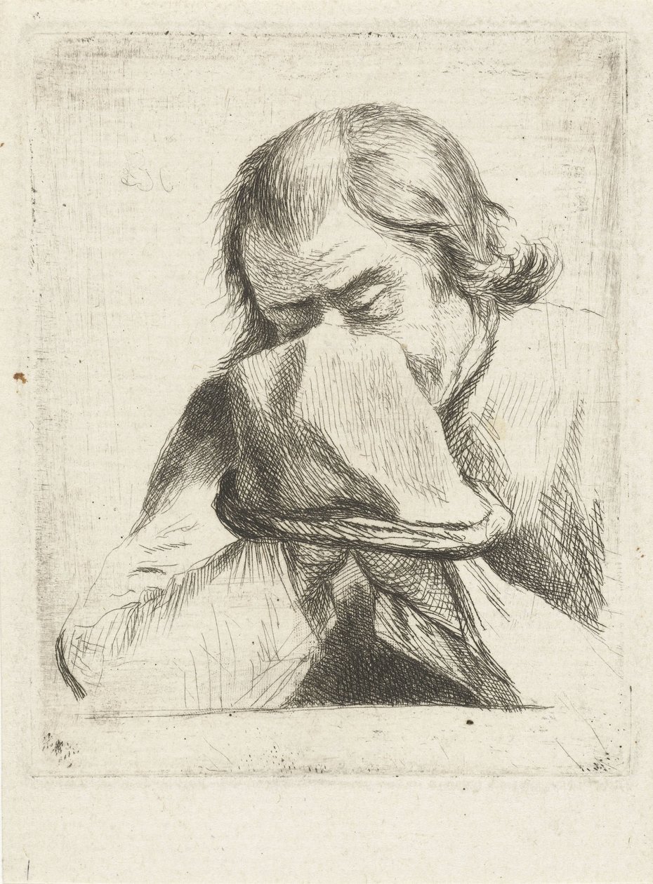 Hombre de oración con sombrero de Louis Bernard Coclers