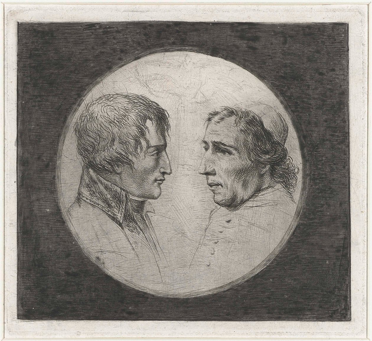 Coclers, L B, Doble retrato Napoleón y el Papa Pío VII (ca1805, Rijksmuseum) de Louis Bernard Coclers