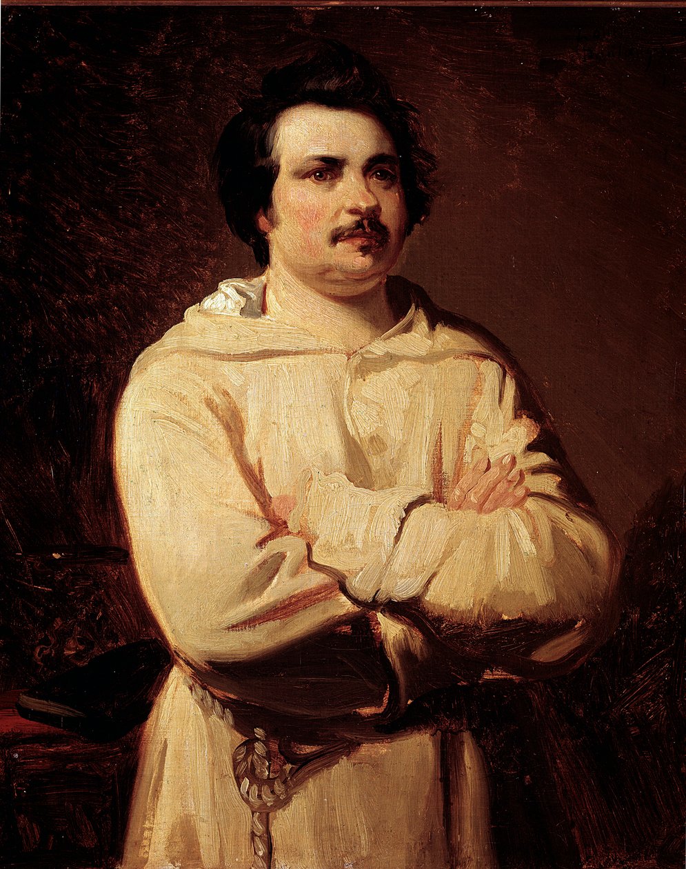 Retrato del escritor francés Honoré de Balzac de Louis Boulanger