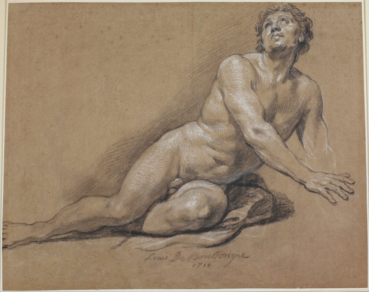 Desnudo masculino reclinado de Louis Boullongne the younger