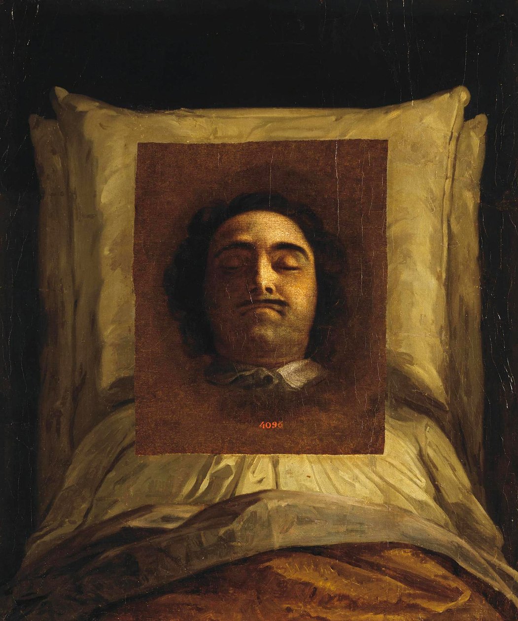 Pedro I en su lecho de muerte de Louis Caravaque