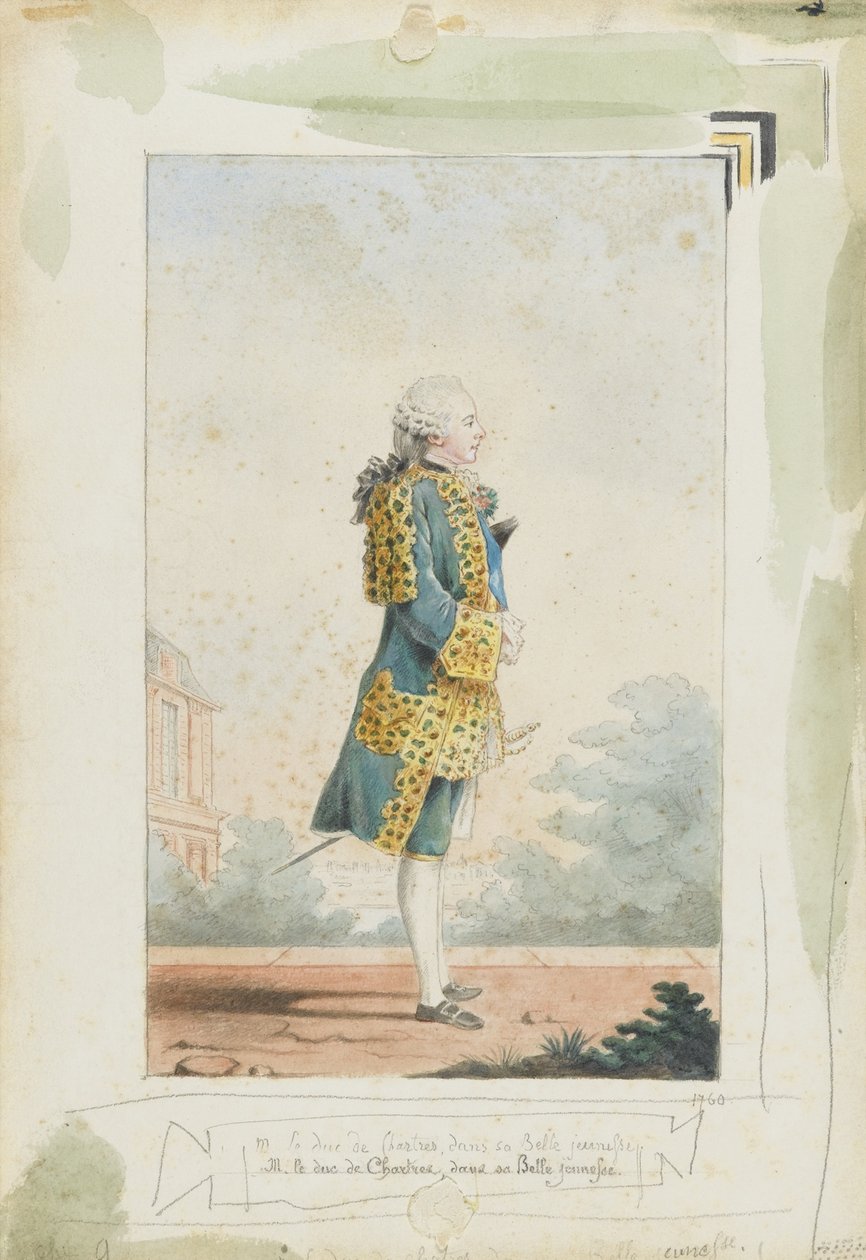 Luis Felipe II, Duque de Chartres 1747-1793, 1760 de Louis Carrogis dit Carmontelle