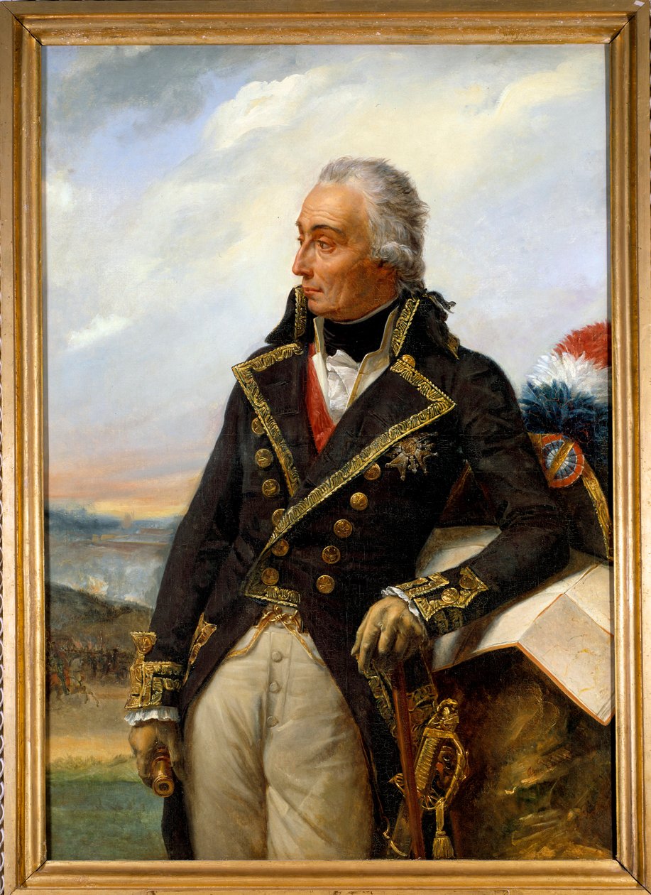 Retrato de Nicolas, Barón de Luckner (1722-1794), mariscal de Francia en 1791, comandante en jefe del Ejército del Rin en 1792 de Louis Charles Auguste Couder