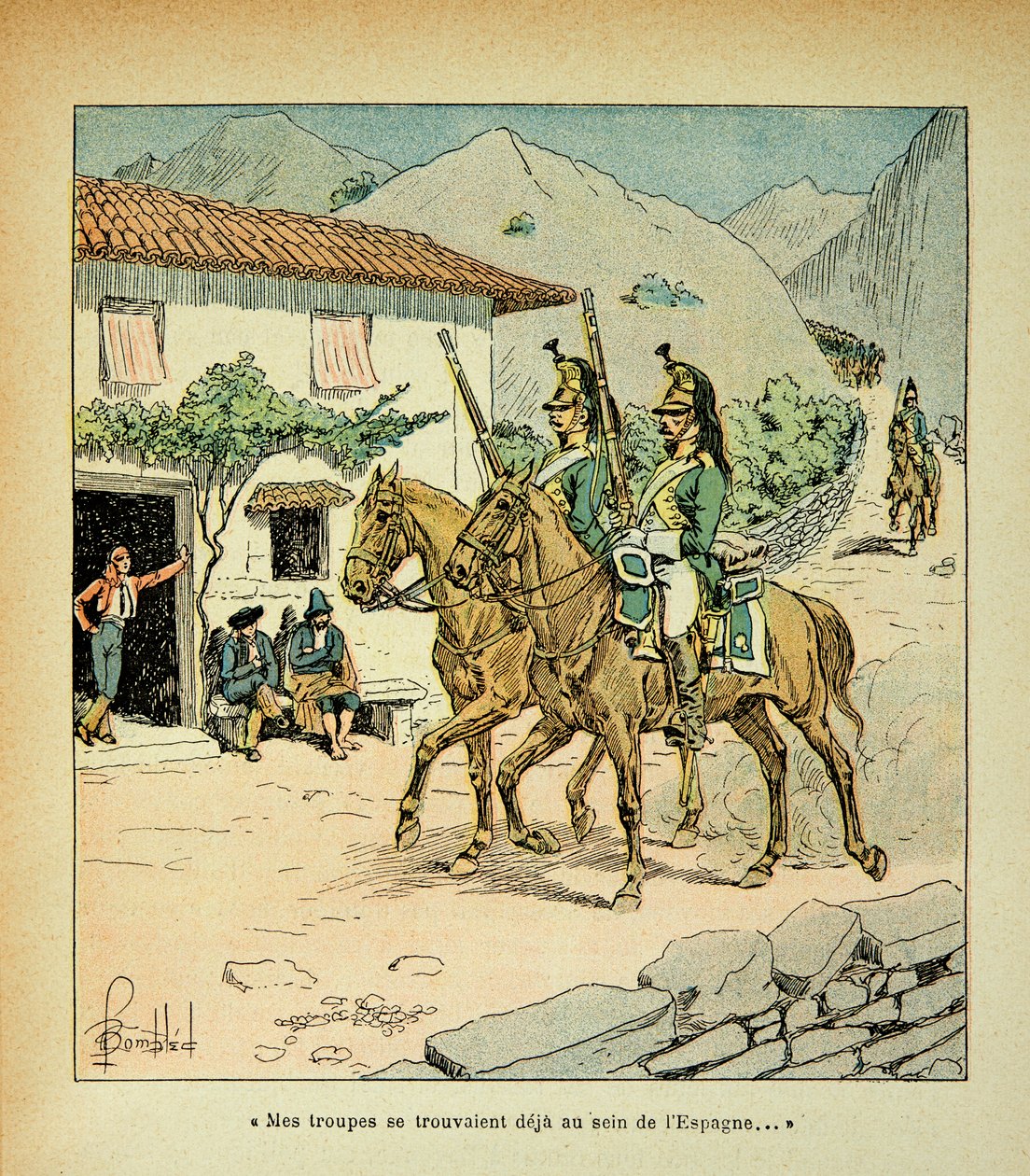 Tropas francesas durante la guerra española, de la colección privada de Louis Charles Bombled