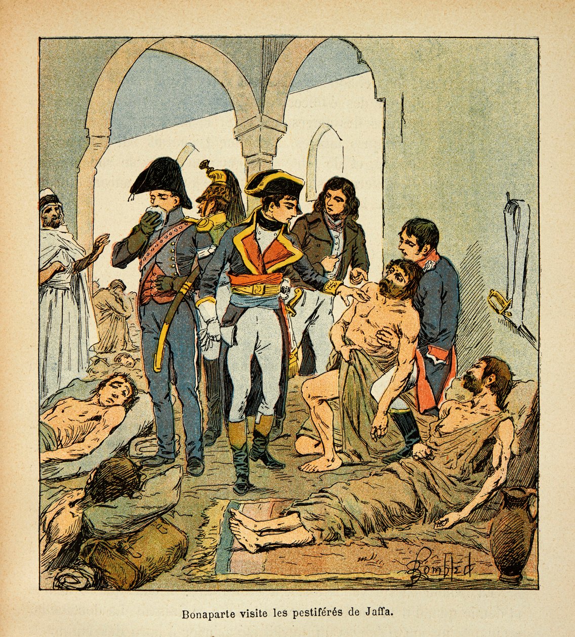 Bonaparte visita a los apestados de Jaffa, de la colección privada de Louis Charles Bombled