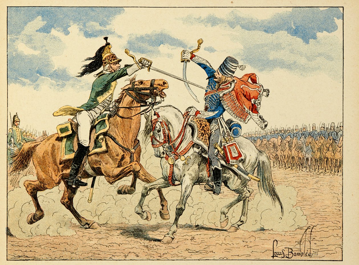 Ilustración tomada del libro "Los Héroes del Siglo", relatos anecdóticos por Dick de Lonlay e ilustrados por Louis Bombled (1862-1927) de Louis Charles Bombled