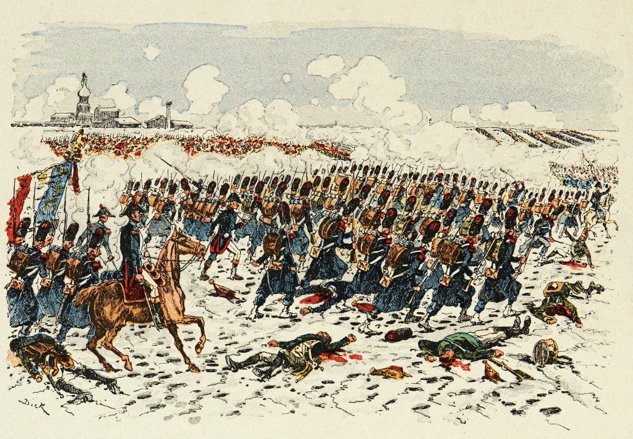 Ilustración del libro “Los Héroes del Siglo”, relatos anecdóticos de Dick de Lonlay e ilustrados por Louis Bombled (1862-1927) de Louis Charles Bombled