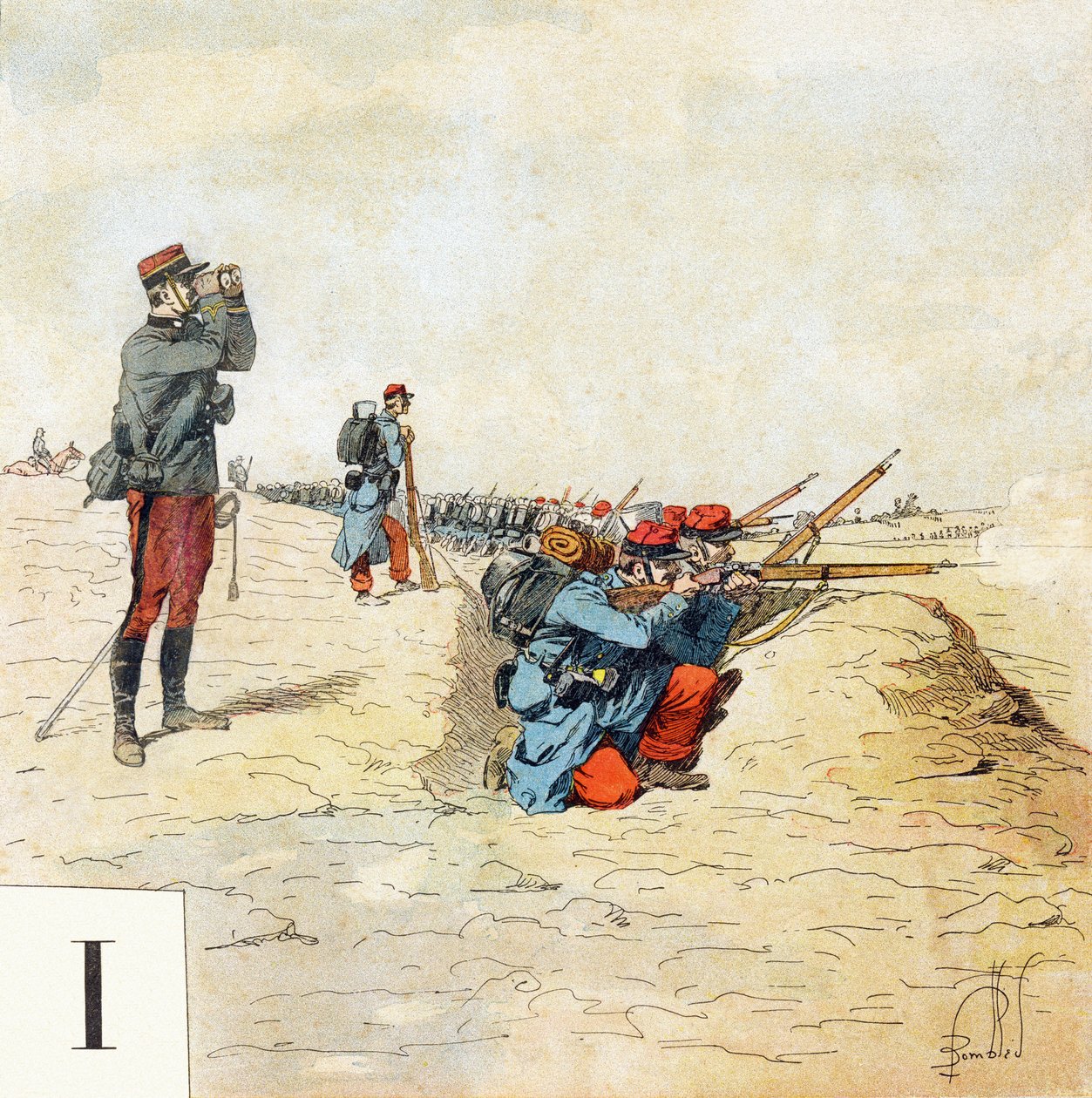 Letra I: Infantería, "Seré soldado" - Alfabeto militar de Louis Charles Bombled