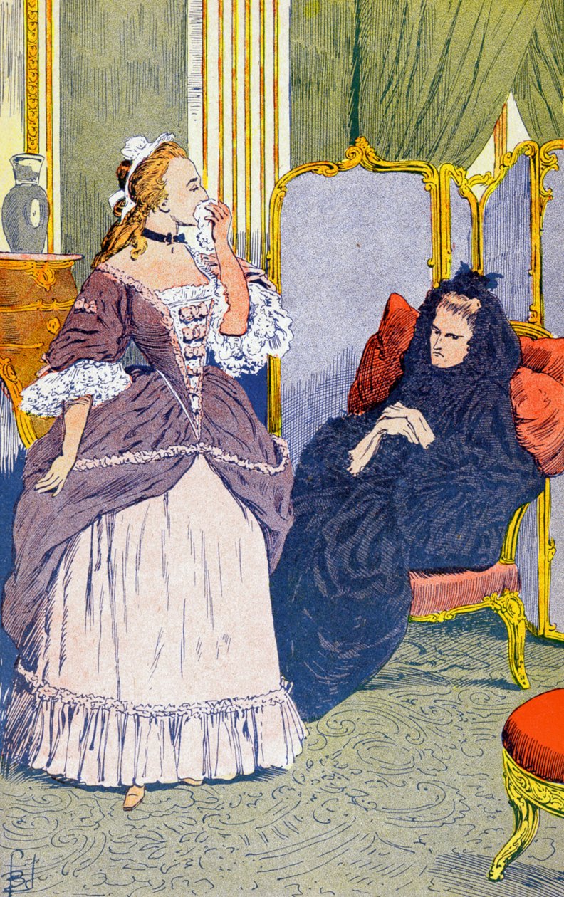 Sra. de Luxemburgo y la Princesa de Robecq de Louis Charles Bombled
