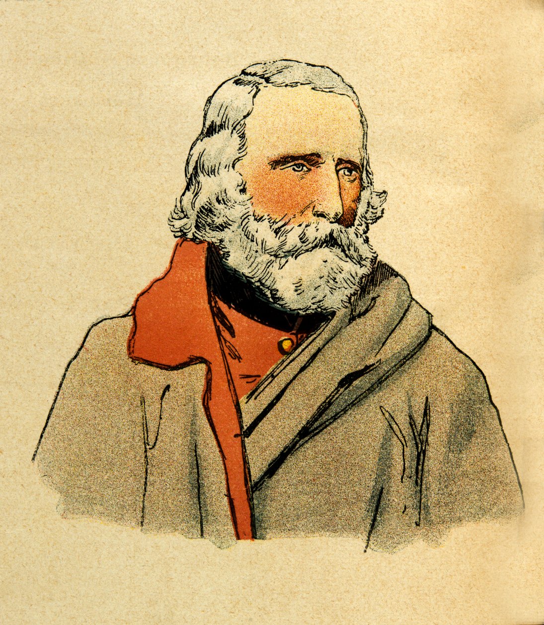 El ejército oriental de Eugene Sergeant, conocido como Grenest, ilustrado por Louis Bombled: retrato de Giuseppe Garibaldi (1807-1882) de Louis Charles Bombled