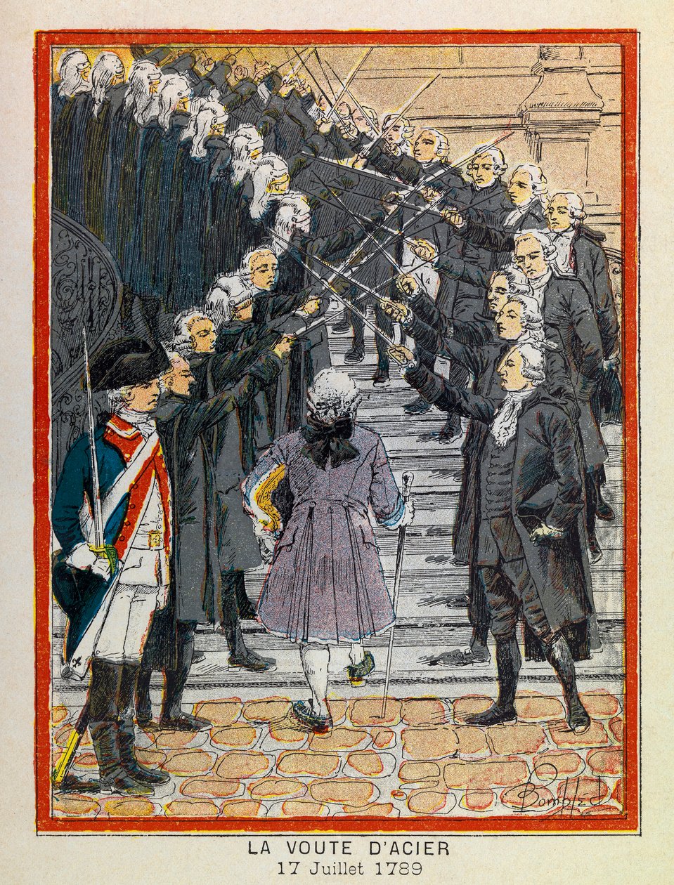 Las Grandes Jornadas del Hotel de Ville de París por A. Mercier, ilustrado por Louis Bombled (1862-1927): El 17 de julio de Louis Charles Bombled