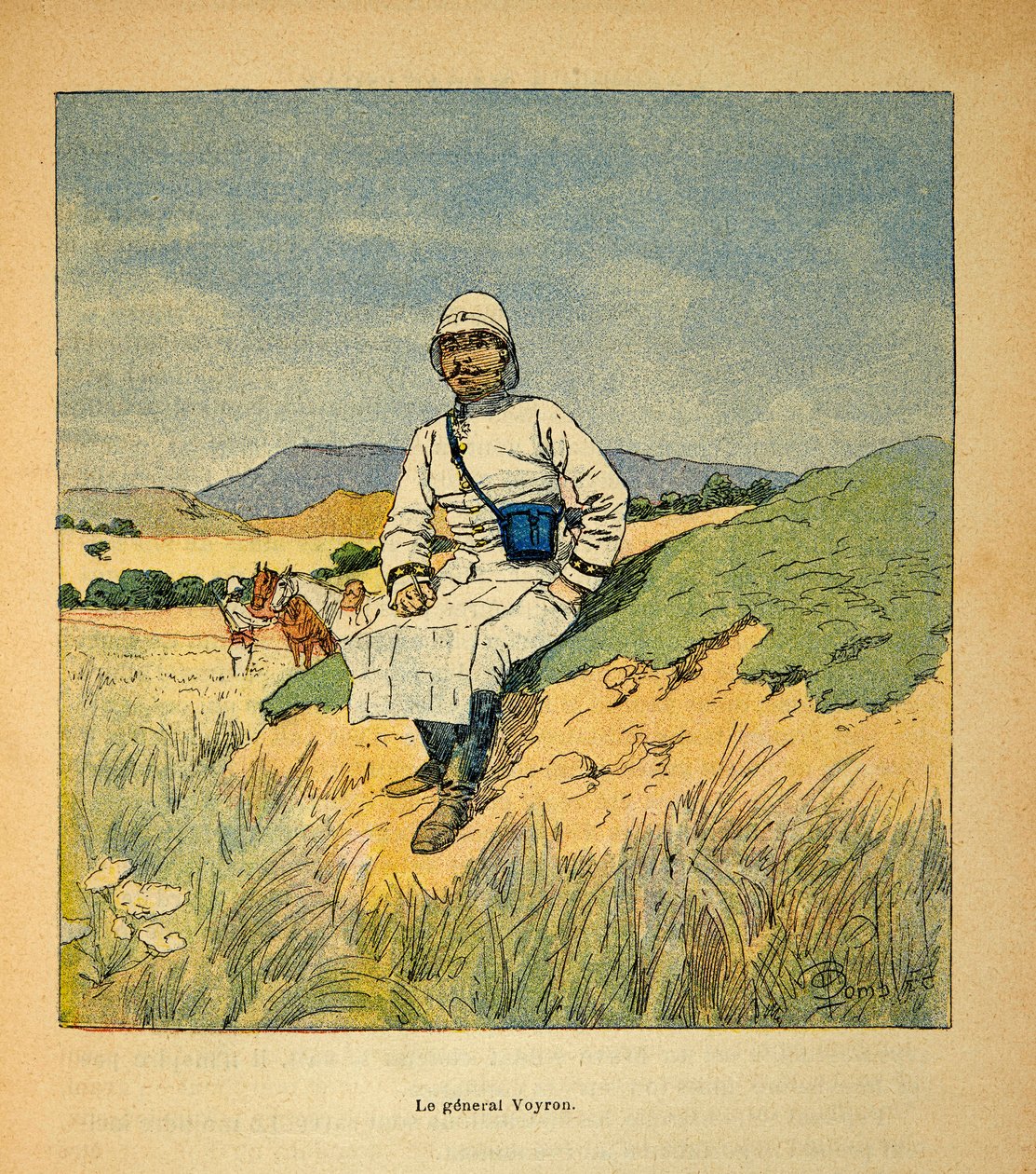 La Guerra en Madagascar-Historia Anecdótica de las Expediciones Francesas de 1885-1895: Retrato del General Voyron de Louis Charles Bombled