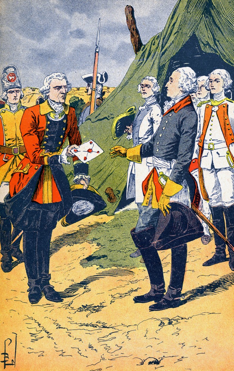 Washington recibe la rendición de Yorktown de Louis Charles Bombled