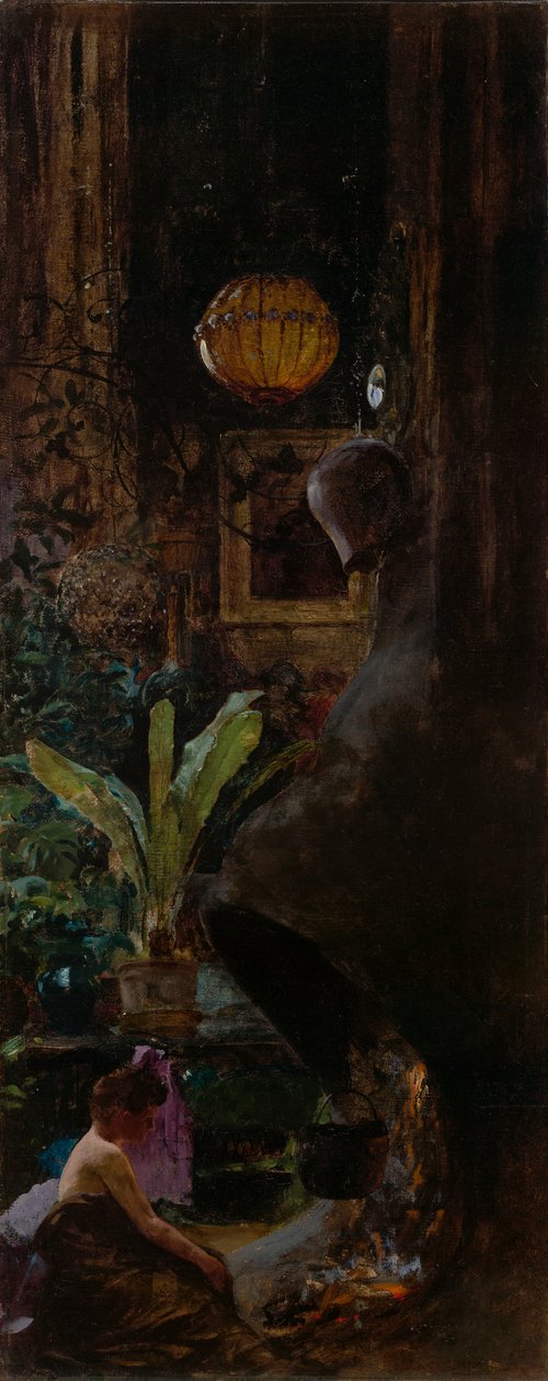 Una esquina del estudio de la calle 72 de Louis Comfort Tiffany