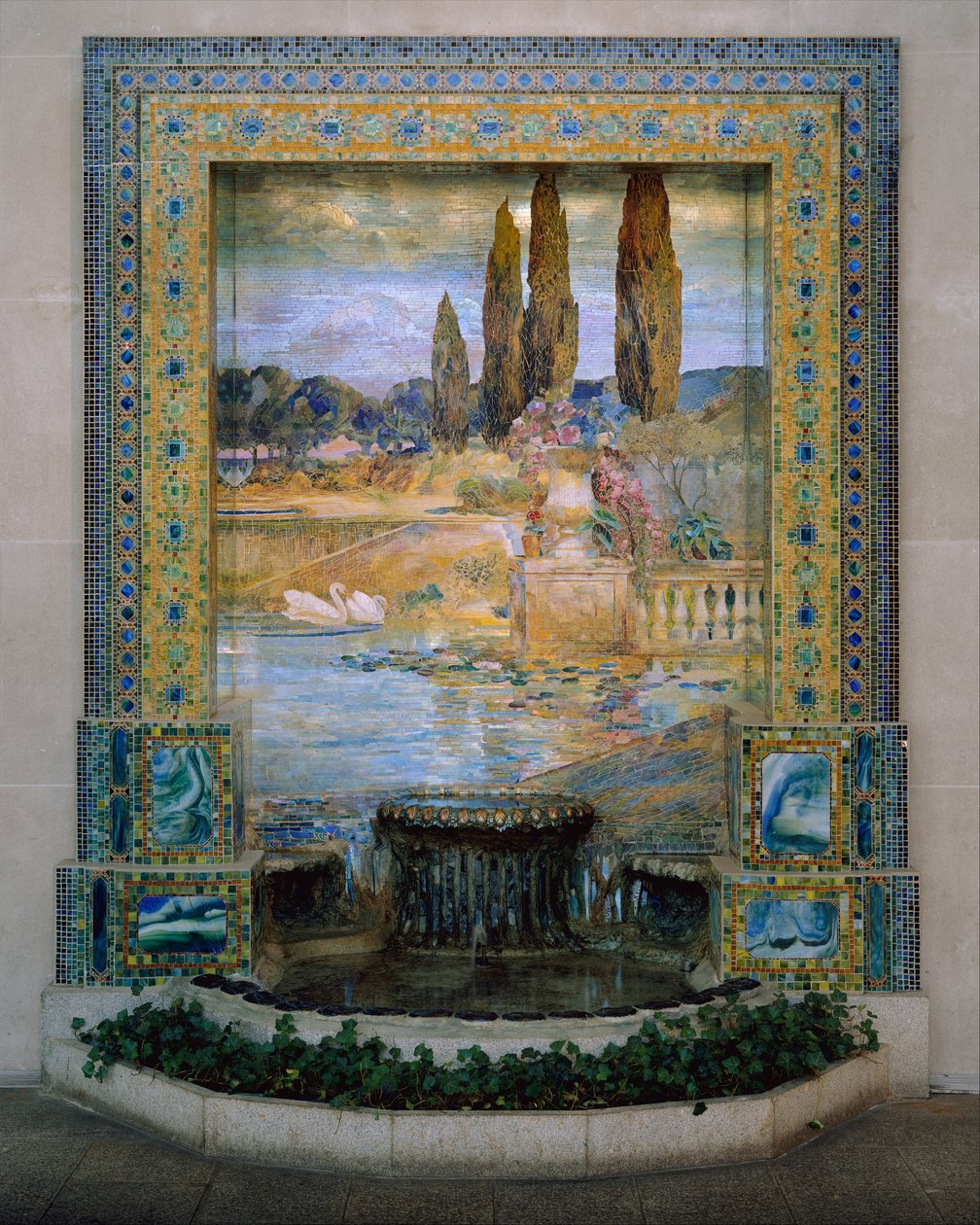 Paisaje de jardín de Louis Comfort Tiffany