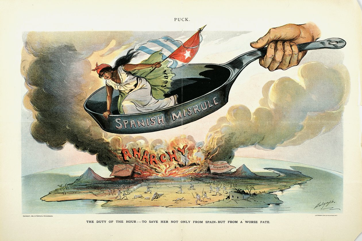 El deber de la hora: - Salvarla [Cuba] no solo de España - sino de un destino peor, 1898 de Louis Dalrymple