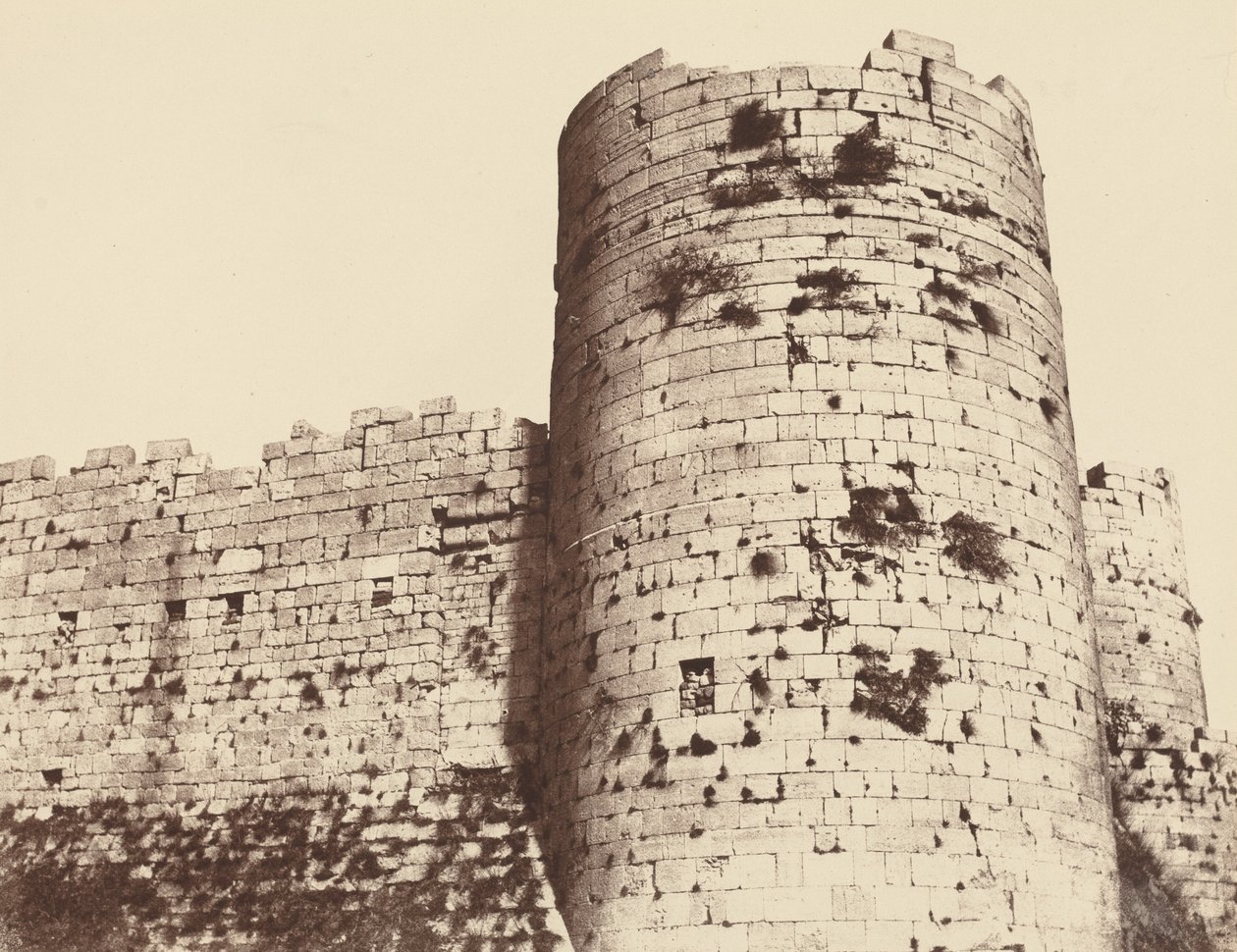 Kalaat-El-Hosn, Segunda Exposición, Exterior, Torre de la Esquina, suroeste,1859 (foto) de Louis de Clercq