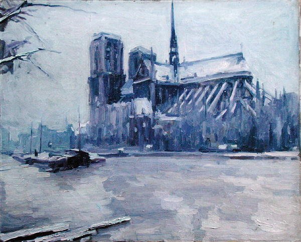 Notre-Dame en el momento de las inundaciones de Louis Degallaix